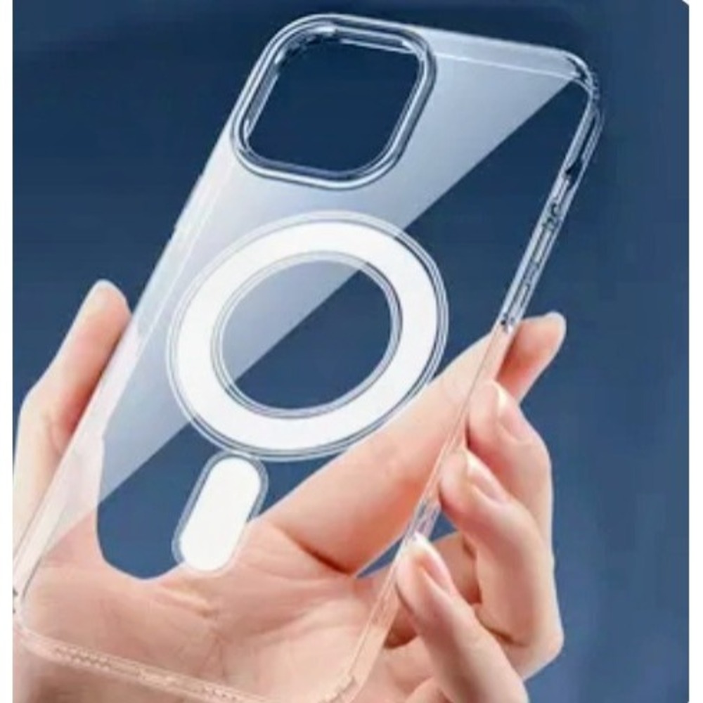 Clear Magnetic Case for iPhone 13 Pro Max MagSafe Compatible Shockproof Cover